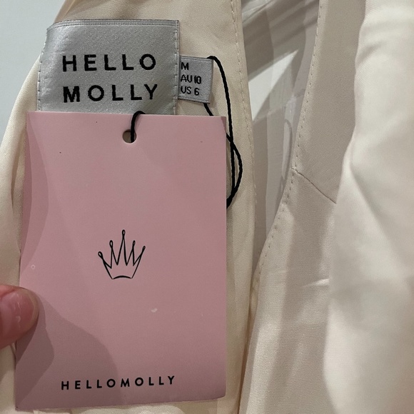 Hello Molly Cream High Neck Maxi Dress, Medium, AU 10 - Picture 6 of 8